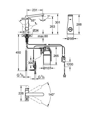 Baterie bucatarie filtru apa Grohe Blue K7-31344001