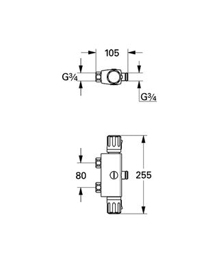 Baterie termostatată 1/2" Grohe Automatic 2000 Compact-34364000