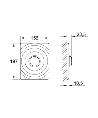 Placă de acţionare Grohe Surf-42302000