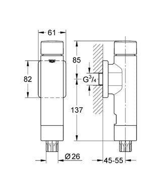 Ventil de curgere pentru WC Grohe Rondo A.S.-37347000