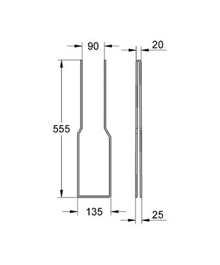 Picioare de susţinere Grohe Uniset-37573000