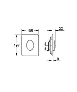 Placă de acţionare wc Grohe Skate Air-38565000
