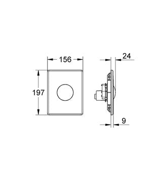 Placă de acţionare Grohe Skate-42303000