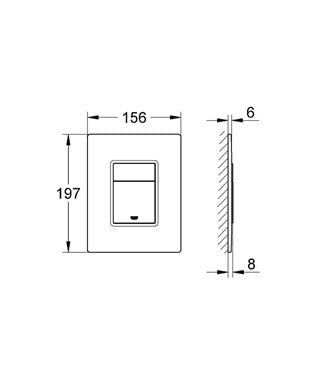 Placa actionare wc Grohe Skate Cosmopolitan suprafata oglinda-389160A0