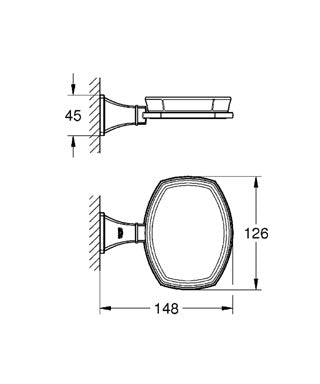 Savoniera cu suport Grohe Grandera cod-40628000