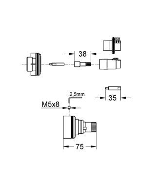5 mm Grohtherm 3000 Cosmopolitan-47780000