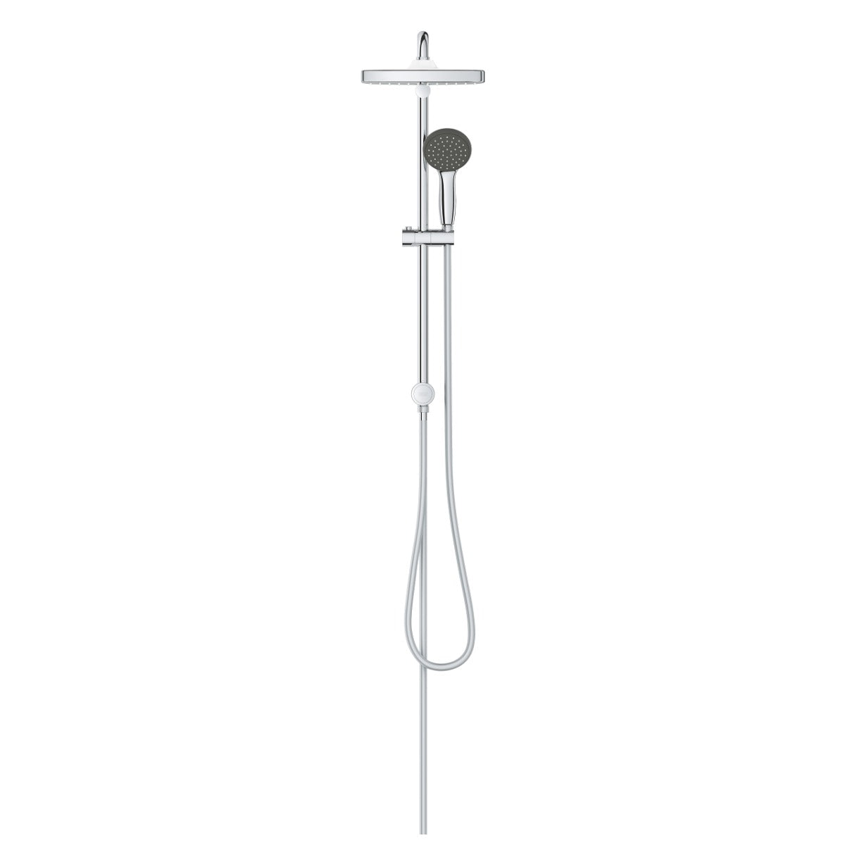 Coloana dus Grohe Vitalio,palarie patrata 25 cm,para de mana,crom,montare pe perete, fara baterie-26698001