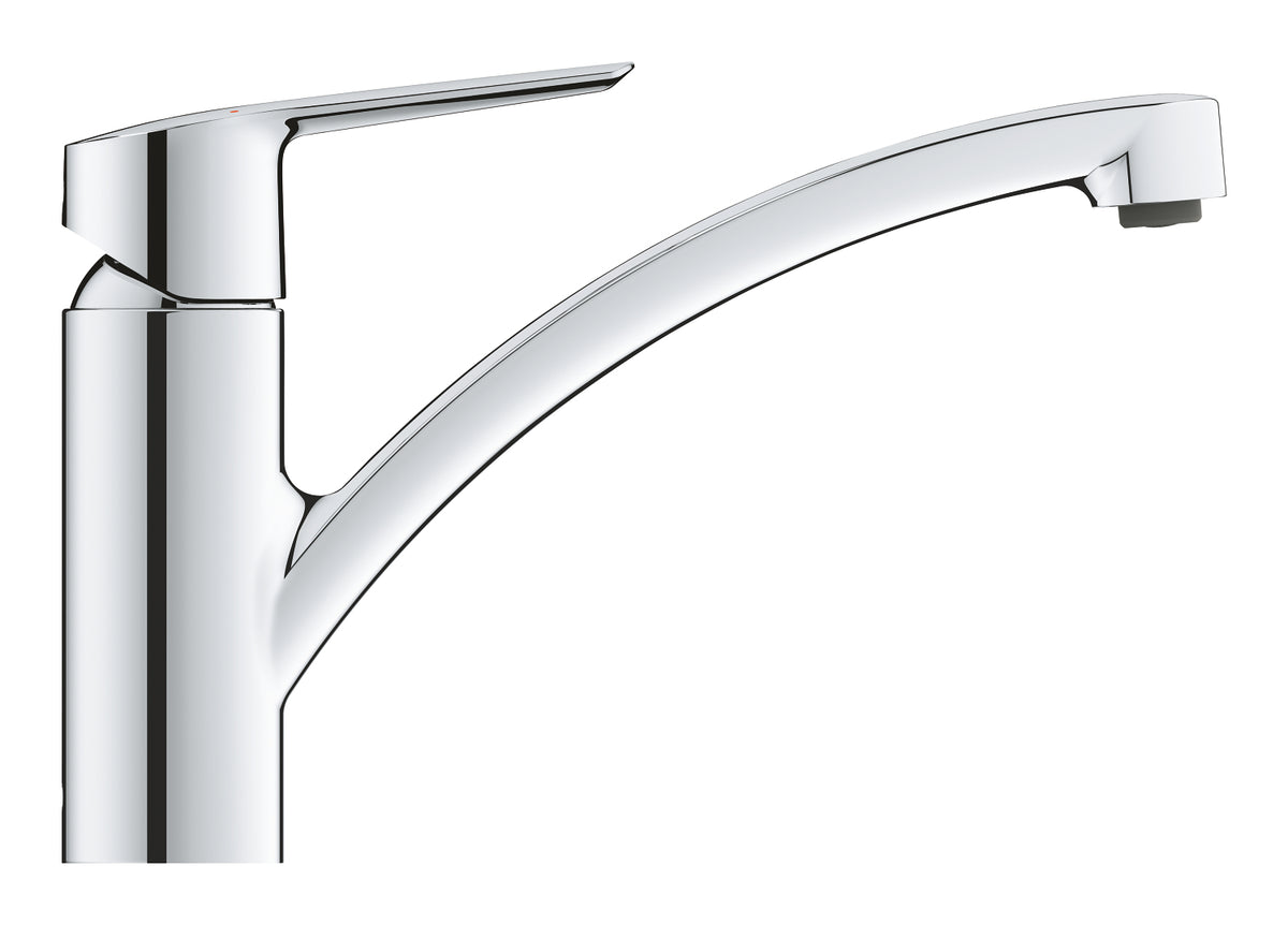 Baterie bucatarie Grohe Start, pipa medie, pivotanta, crom, furtunuri flexibile,model 2022-30530002