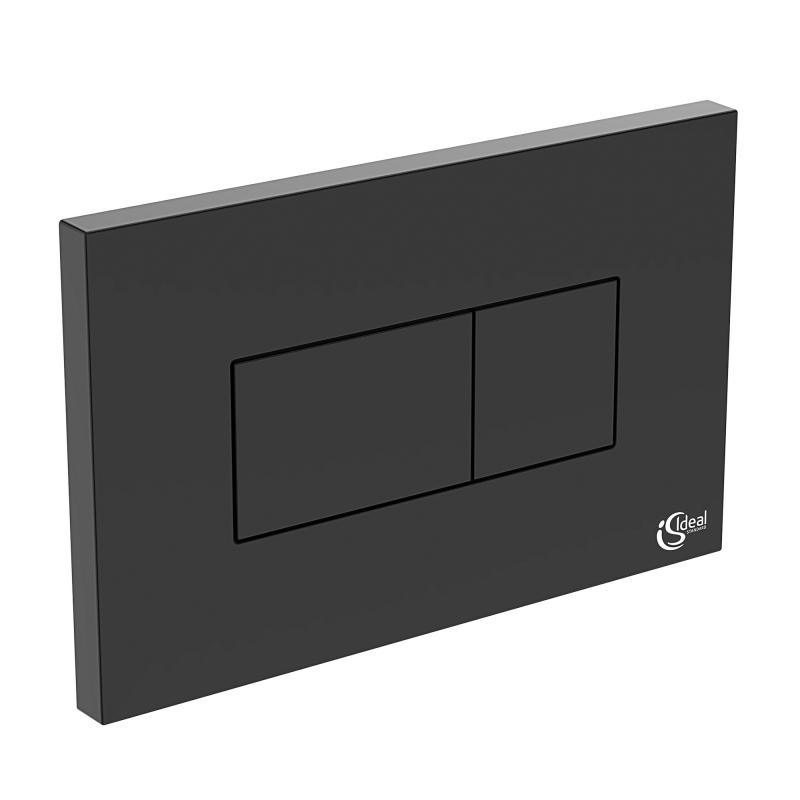 Placa de actionare WC Ideal Standard Solea P2, dubla spalare, orizontala, negru mat – R0110A6 actionare