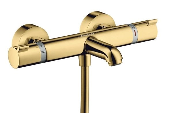 Baterie cada termostatic Hansgrohe Ecostat Comfort, polished gold optic – 13114990 13114990