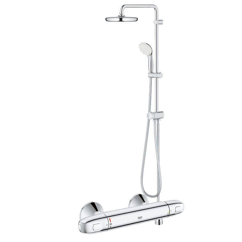Coloana dus Grohe Tempesta 210+baterie cabina dus termostat Grohtherm 1000 New (34143003,26381001) (3414300326381001)