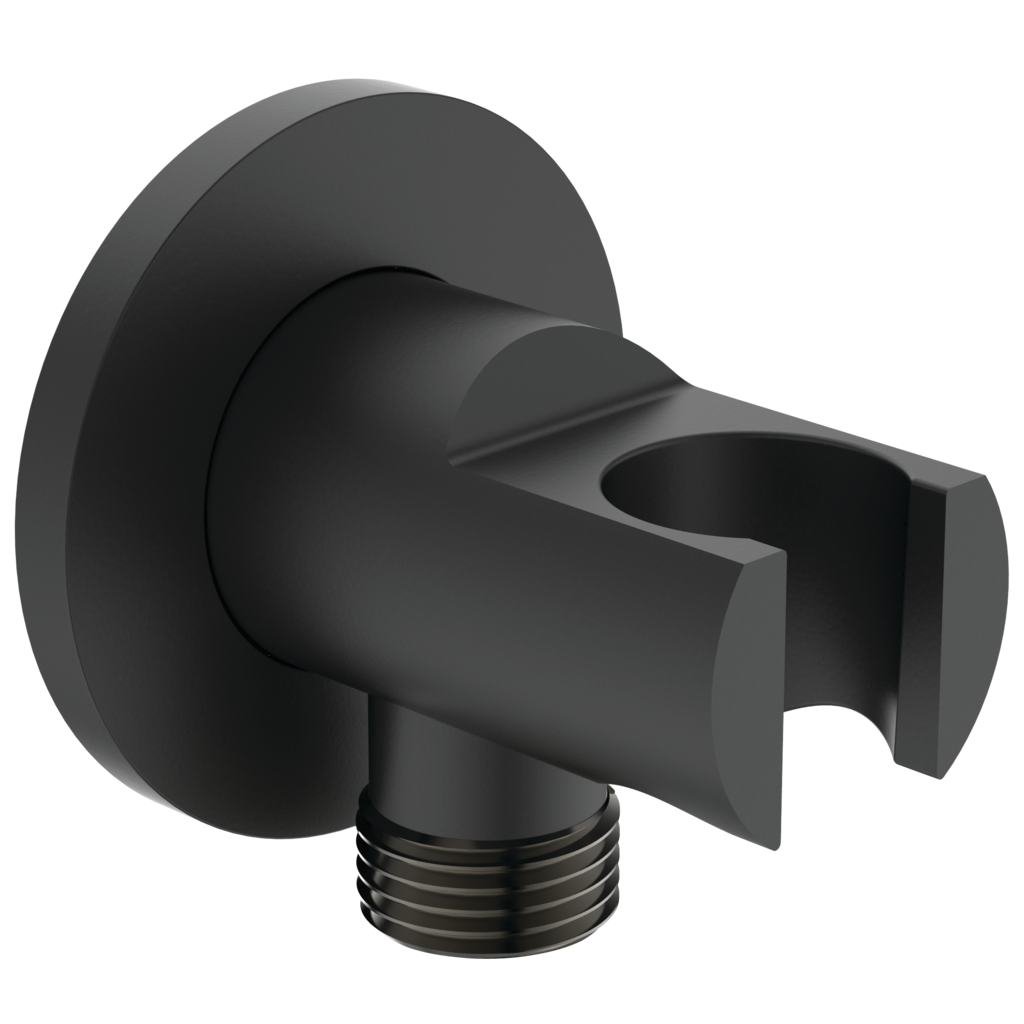 Cot iesire Ideal Standard Ideal Rain Round racord de conectare, negru mat – BC807XG Accesorii