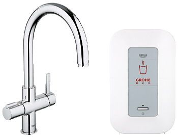 Any appeal Turning Baterii bucatarie | Baterie de bucatarie cu Robinet si boiler Grohe Red  Duo-30083000