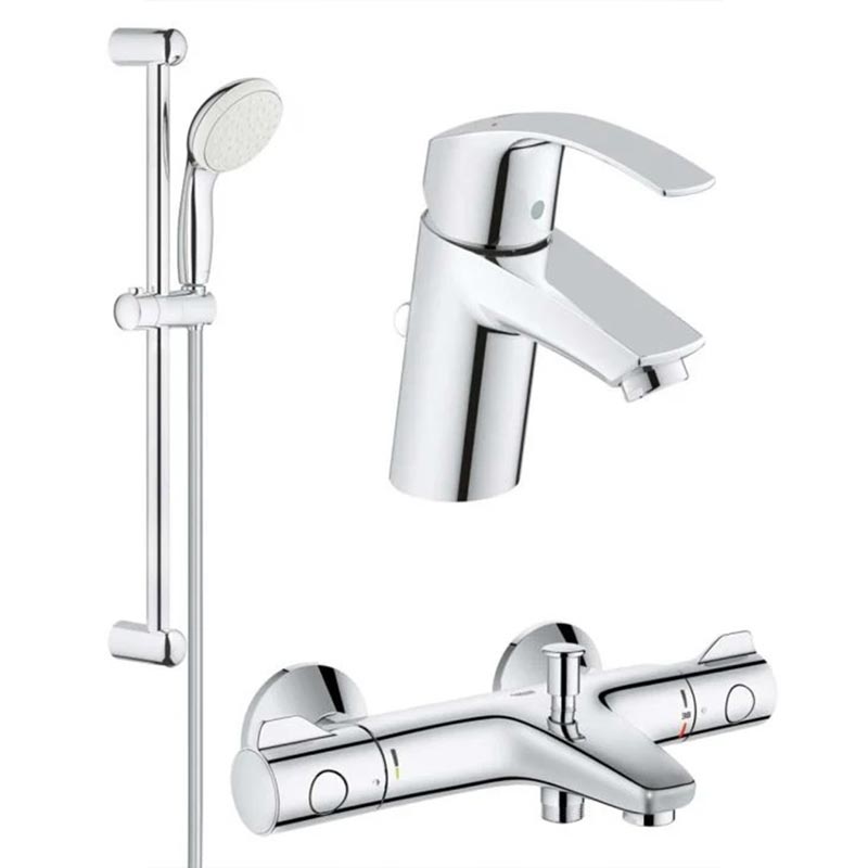 Set complet baterii baie dus cu termostat Grohe Grohtherm 800 (33265002, 34558000, 27853001) (33265002