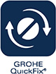 GROHE QuickFix (Rapid SL)  - Timpul de instalare redus semnificativ - Conceptul GROHE QuickFix asigură flexibilitatea și ușurința instalarii, scurtand în mod semnificativ timpul de instalare. Sistemul Rapid SL a inregistrat rezultate de top în testele practice efectuate de Asociația REFA din Germania, depasind performantele competitorilor cu până la 155% în raport cu timpul necesar pentru a finaliza instalarea. 