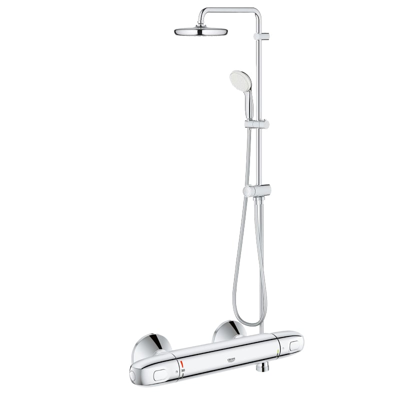 Coloana dus Grohe Tempesta 210+baterie cabina dus termostat Grohtherm 1000 New (34143003,26381001)