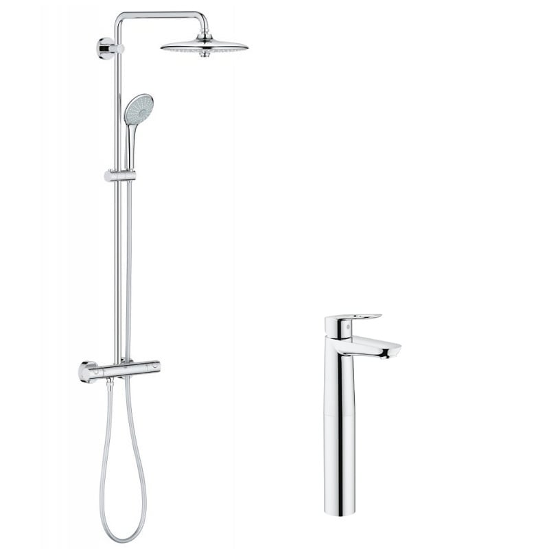 Pachet: Coloana dus Grohe Euphoria 260-27296002, Baterie lavoar Grohe Bauloop XL size-23764000 baterii-lux.ro