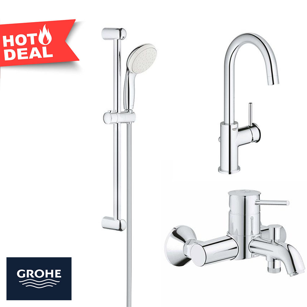 Set complet baterii baie 3 in1 Grohe Classic marimea L (23783000,23787000,27853001) baterii-lux.ro/